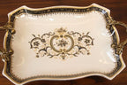 Fruit Bowl European-Style Luxury Villa Coffee Table Fruit Plate Ornaments American-Style Ceramic Tray Soft Decorations Trays