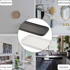 VanEnjoy Set of 2 Ceramic Tray for Kitchen Counter, Black Vanity Tray for Bathroom Counter, Long Narrow Tray for Soap Bottles - color: Black