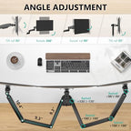 WALI Triple Monitor Mount, 3 Monitor Desk Mount for Screens 13-33 Inch, Multiple Monitors Stand with Tilt, Swivel, Rotation, Mounting Holes 75/100 mm, Black - size: 13"-33", style: Triple Arms