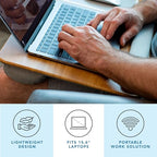 LAPGEAR Home Office Pro Lap Desk with Wrist Rest, Mouse Pad, and Phone Holder - Oak Woodgrain - Fits up to 15.6 Inch Laptops - Style No. 91599 - color: Oak Woodgrain, size: Home Office Pro W/Wrist Rest