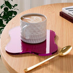 Acrylic Coaster for Desk, Clear Bar Drink Coaster, Clear Cloud Shape Coffee Cup Coaster, Perfect for Tabletop Protection and Accessories Display. - color: Purple