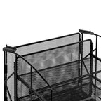 Amazon Basics Sturdy Rectangular Desktop Organizer with 3 Trays, Sliding Drawer and Hanging File Holder for Office Supplies, Black