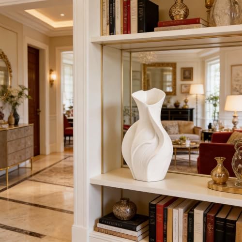 Modern Art Ceramic Vase, Minimalist Aesthetic Flower Vessel for Living Room Desk, Unique Home & Hotel Decor Accent(B) - color: B