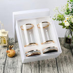2pcs Hurricane Candle Holder, Pillar Candle Holders with Clear Glass Sleeve, Small Crystal Lantern for Fall Thanksgiving Christmas Holiday Dining Table Centerpiece (Gold) - color: Gold
