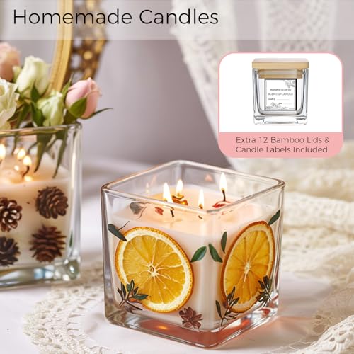 CONNOO 12 Pack Square Glass Vase 3" x 3" x 3", Clear Bulk Flower Vases for Centerpieces, Square Glass Cube Vase Floating Candle Holders for Wedding Party Home Decor - size: 12 Pack 3 Inch