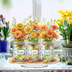 5D Tabletop Diamond Art Kit for Adults, DIY Diamond Art Painting Kit Stand Up Special Shaped Crystal Desktop Ornament, Box Package - Flowers in Bottle - color: Flowers in Bottle