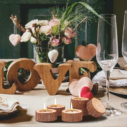 50 Pack Wooden Tealight Candle Holders – Exquisite 2-2.36 Inch Wood Votive Tealight Holder for Wedding, Event, and Home Decoration
