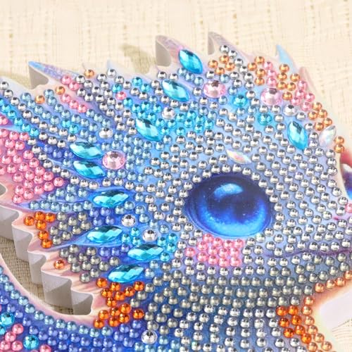 Dragon Diamond Art Painting Ornaments, Tabletop Diamond art Figurines Statues Special Shaped Rhinestone Gem Art Kits ,5D Painting with Diamond Dots Sculpture Ornaments Kits for Beginner Adults - color: Q006