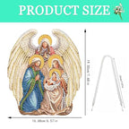 Auremi Angel Diamond Art Hanging Kit for Adult, Special Shaped Rhinestone, DIY Acrylic 5D Christmas Diamond Painting Window Pendants Signs, Home Garden Wall Hanging Ornament - color: Angel
