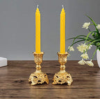 Set of 14 Beeswax Handmade Taper Candles, 9 Inch Smokeless Dripless Wax Candles, Beeswax Candle for Home Gift Ideas, Long Candle Sticks for Wedding,Dinner - color: 7Pair-Classical