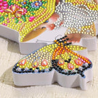 Butterfly Gnome Tabletop Diamond Art Painting - DIY Diamond Art Kits for Adults Figurines Special Shaped Rhinestone Gem Art Statues, 5D Painting with Diamond Dots Sculpture Ornaments for Beginner - color: Q019