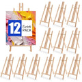 ESRICH 12Pack16in Tabletop Easel,Tabletop Easel for Painting Party, Wooden Tabletop Display Easels,Painting Easel for Displaying Canvases, Photos, Display Tripod Holder Stand for Students Kids - style: 16"-12P