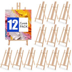 ESRICH 12Pack16in Tabletop Easel,Tabletop Easel for Painting Party, Wooden Tabletop Display Easels,Painting Easel for Displaying Canvases, Photos, Display Tripod Holder Stand for Students Kids - style: 16"-12P