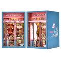 Book Nook Kit, Book Nook Kits for Adults DIY Booknook Model Build, DIY 3D Wooden Puzzle Bookend Booknook Bookshelf Insert Miniature Dollhouse Kit for Home Decoration - style: Sweet House