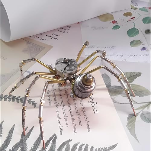 Mechanical Metal DIY 3D Spider Model Insect Brass Puzzle Assembly DIY Gift Craft Hobby for Men for Family and Friends(Mechanical Spider) - style: Mechanical Spider