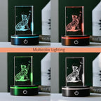 IFOLAINA LED Light Base Lighted Stand Display for Crystal Glass Ball Glass Art Tumbler RGB Multicolor Lighting Round Black Pedestal - Concave - size: Black-Concave