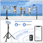Sensyne 67" Phone-Tripod, Extendable Cell Phone Tripod Stand & Selfie Stick with Wireless Remote and Phone Holder, Compatible with iPhone Android Phone, Camera - color: Black, size: 67-inch