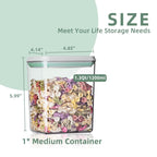 Ankou Pop Airtight Food Storage Containers with Lids- 3 Pcs Stackable One Button Opening Food Containers, Kitchen Pantry Storage Containers for Snacks Candy Salt Herbs Spices BPA-Free (1.2 QT * 3) - color: 1200ml x 3