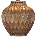 360 Lighting Buckhead Traditional Style Small Accent Table Lamps 22" High Set of 2 Warm Bronze Geometric Urn Tapered Drum Shade for Living Room Bedroom House Bedside Nightstand Home Office - color: Bronze - Set of 2