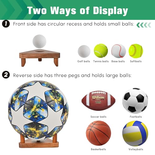 Ball Racks, Soccer Racks, Basketball , Volleyball Souvenir Display , made of walnut wood