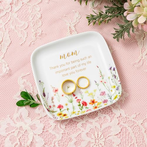 Crisky Jewelry Ring Dish for Mom Birthday Gifts Thinking of You Gift for Mom Mother's Day Gift from Daughter Son for Thanksgiving Christmas Valentine Gift Ideas (Love You Forever) Thrinket Tray - style: Mom Thank You for Being Such an Important Part of My