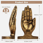 Book Ends to Hold Books Heavy Duty - Book Ends for Shelves, MXARLTR Decorative Bookends for Heavy Books with Anti-Slip Base Book Stopper for Home Office Meditation Yoga Room Decor (Antique Brass)