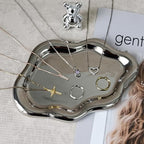 Ceramic Jewelry Dish for Women, Jewelry Tray Trinket Dish, Cloud Jewelry Holder Plate, Watch Keys Tray Ring Dish Holder for Mother's Day/Christmas/Thanksgiving/Birthday Gift(Silver) - color: Silver