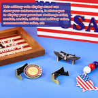 Yaocom 4 Pcs 1.69 Inch Metal Challenge Coin Display Stand Military Coin Holder Medallion Token Holder for Veterans Collectors Fits 2 Inches and up Coins Pocket Watches Medals (Bronze) - color: Bronze