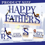 COCHIE Metal Happy Father's Day Sign, Fathers Day Decorations for Home, Shelf, Mantel, Indoor, Table Top Party Decoration, Fathers Day Gift for Dad from Daughter Son (Father's Day) - style: Father's Day