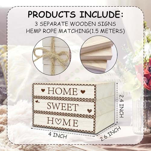 Mini Decorative Books For Home Decor, Small Wood Book Stack For Table Decor, Home Sweet Home decoration Books For Living Room Bookshelf, Farmhouse Stacked Books decoration（L53) - color: home sweet home 8