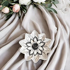 Small Flower Jewelry Dish Tray, Decorative Ceramic Trinket Dish, Modern Accent Tray for Vanity