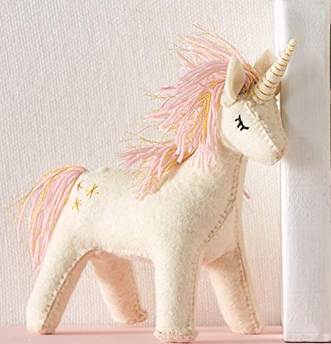 Mud Pie Unicorn Bookend, 8" x 8" x 4 1/2", Multicolor