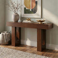 FURSUN 63" Console Table with 2 Drawers, Slim Entryway Table for Hallway, Narrow Sofa Table Behind Couch, Farmhouse Long Wood Accent Table for Foyer & Living Room, Dark Walnut - color: Dark Walnut