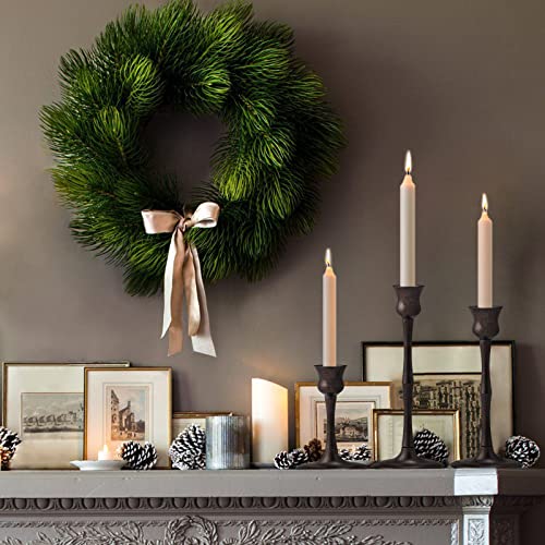 Candle Stick Candle Holder Set of 3 Metal Candlestick Holders Candle Stand Taper Candle Holders for Table Centerpiece Fireplace Mantle Decor, Ideal Gift for Wedding Thanksgiving Christmas Housewarming