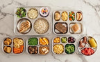 Korean Stainless Steel Divided Plates for Toddlers, Kids, Babies, Premium 304, Electro-Polished, No Black Residue, BPA-Free, 4-Compartment Food Tray, Camping, Balanced Meals, Set of 2 - size: 4 Compartments