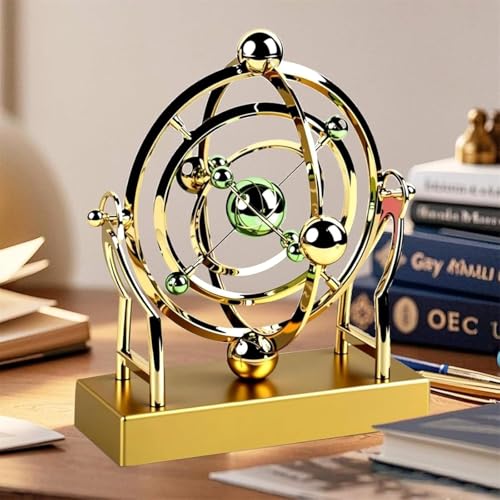 Celestial Orbit Perpetual Motion Pendulum, Kinetic Art Desk Decor 3D Space,Battery Powered Perpetual Motion Machine, Kinetic Art Desk Decor Science, Magnetic Balance Model for Home Or Office