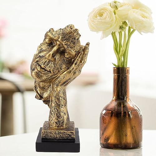 Abstract Sculpture | Handmade Art Decor for Living Room/Bookshelf/Office | Vintage Figurine with Non - Skid Base, 12.5x11.5x32cm