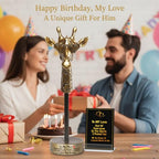 Birthdays Gift for Boyfriend Husband from Girlfriend Wife, to My Man Exquisite Handmade Giraffe Decor Gift for Man, Wedding Anniversary Present Romantic Home Decor for Men,Hubby,Spouse - style: To My Man