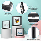 Linkstyle 10PCS Challenge Coins Display Stand Holder, 3D Floating Frame Transparent PE Floating Display Case, Jewelry Storage Box Suspension Frame for Medal, Medallion, Stamps - size: 4.3x4.3in, 5.5x5.5in