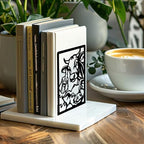 Peacoblue Metal Bookends for Shelves, Modern Decorative Heavy Duty Study Book Support Stoppers for Office, Desk, Shelf, Room 5.3"x4.3"x7.9" Cast Iron Simple Tall Bookends, 1 Pair (Farm Animals) - style: Farm Animals