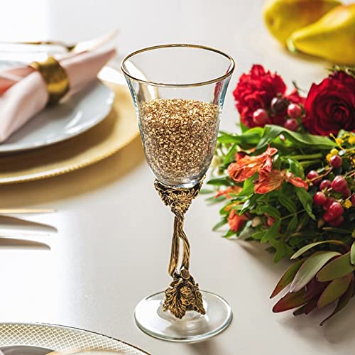 1 lb Crushed Glass Glitter for Crafts, DIY Nail Art, Vase fillers for Centerpieces Table Scatter, Irregular Chips, Wedding Decoration, Home Decor (Gold) - color: Gold