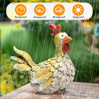 Outdoor Farmhouse Funny Chicken Statues Garden Cute Chicken Decorations Resin Animal Figurines Hen Yard Art Sculpture for Farm, Garden, Patio, Lawn, Outside Home Hen Decor