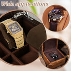 PH PandaHall 4pcs Watch Pillows, 2.8x1.8x1.4 inch Velvet Bracelet Pillows M Shaped Watch Display Pillow Cushion Pad Storage Pillow 8.2 inch for Watch Band Jewelry Display Stand Organizer, Brown - color: Brown