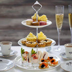 3 Tier Cake Stand Hardware Kits Heavy Duty for Tiered Fruit Cake Plate Stand Stable Handle Fitting Hardware Rod Cupcake Holder Support Silver Crown 5 Sets（Plate not Included） - color: Silver