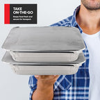 9x13 Disposable Aluminum Pans with Lids - (30 Pack) Heavy Duty Foil Pans with Lids 9x13 Foil Pan Covers, Food Catering Containers for Baking, Cooking, Heating, Storage, Stock Your Home - size: 30 Pack w/ Lids