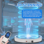Ultra-Thin&Heavy Duty Remote-Controlled Motorized Turntable,Motorized Rotating Display Stand,Speed-Adjustable Rotating Platform,Human 3D Scan Electric Turntable for Scan,Showcase(19.7in/White) - size: 19.7inch/White/600Lbs Load