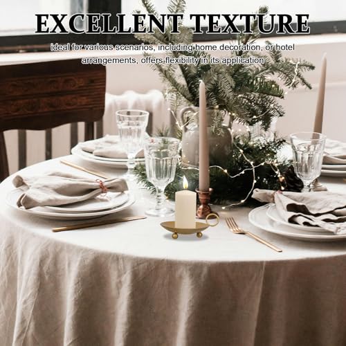 VILLCASE Candlestick Holder Tray, Decorative Pillar Candle Plate, Wrought Iron, for Romantic Dinners Weddings Home Decor Religious Ceremonies 4.53X3.86 inches - color: Golden
