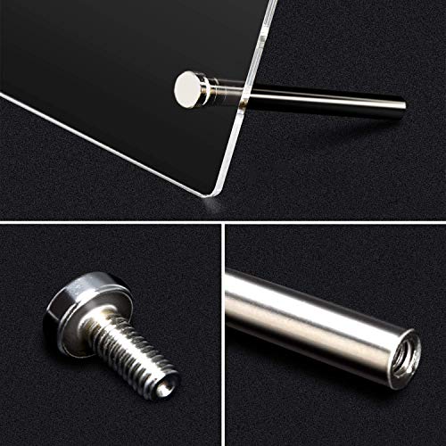 BetterJonny 1PCS Transparent Acrylic Nail Art Display Holder, 50PCS Stand With 3M Double Sided Tape for Professional Salon False Sample Display - color: transparent