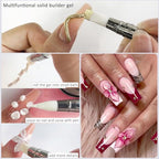 Fcozpjk Solid Builder Nail Gel, Nude Pink & Skin Color, Non-Sticky Hard Gel for Nails, 3D Sculpting, Extension, Salon Supplies - color: 02-03