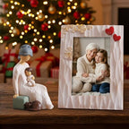 NAN ZAI NAN FANG Grandma Birthday Gifts Thoughtful Valentine Christmas for Grandma 5.9" Resin Sculpture Hand-Painted Grandmother Gifts from Grandkids Statues for Home Decor(Frame for Free) - style: Grandma and Child Set